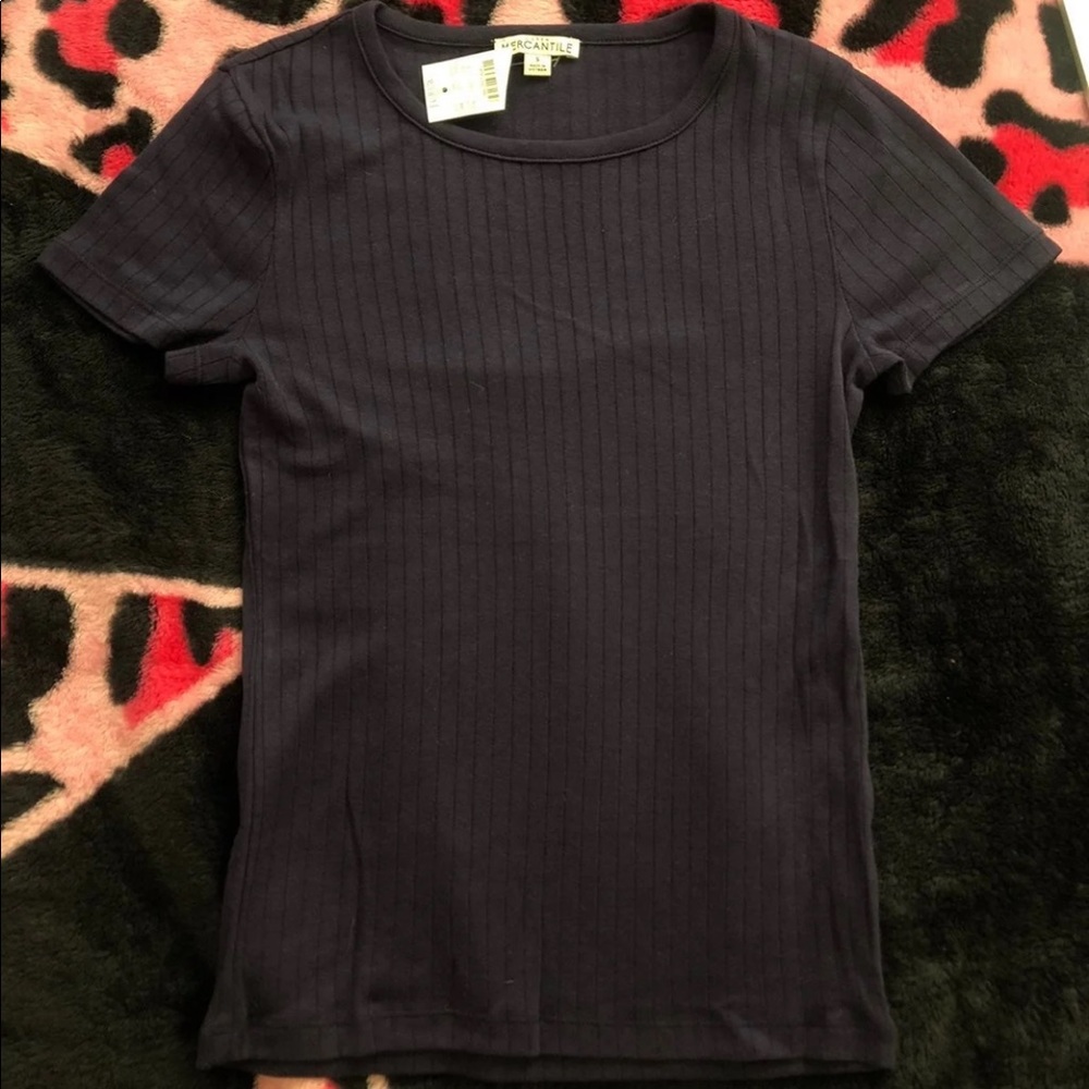 navy blue tshirt from j.crew